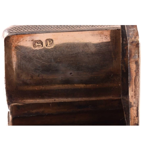 536 - A George III silver vinaigrette, by Samuel Pemberton, Birmingham 1801, of rectangular form with cant... 