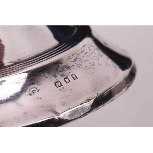 538 - A boxed pair of presentation silver napkin rings, a pair of silver-bladed fish servers (no handles),... 