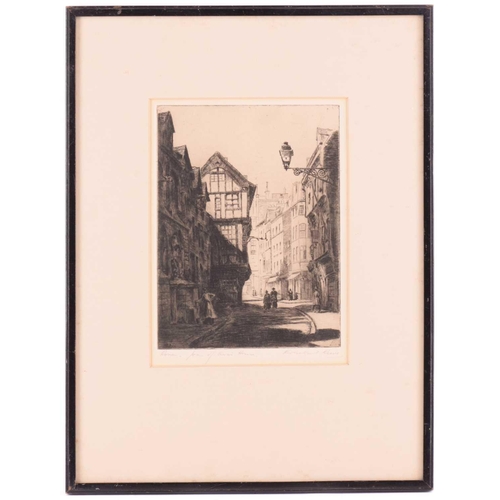 106 - † Russell Sidney Reeve (1895-1970), 'Joan of Arc's House', etching, pencil signed and titled, 21 cm ... 