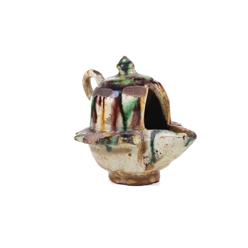 118 - A 'Bamiyan-ware' pottery bowl, Afghanistan, probably 19th century, of traditional form, with green a... 