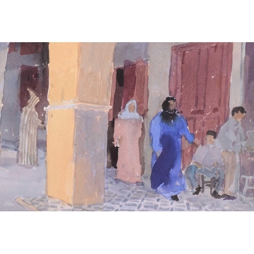 13 - Lucy Willis (b.1954) British, ‘Arcade, Meknes’, watercolour, signed and dated 2000, 37 cm x 55.5 cm ... 