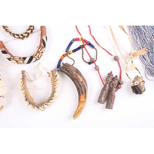 132 - A large collection of principally West African jewellery, to include Ghanaian glass bead necklaces, ... 