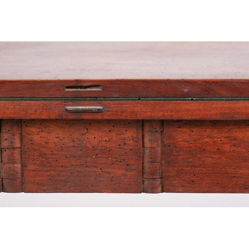 153 - An early 19th century mahogany and rosewood crossbanded foldover card table, with bowed front boxwoo... 