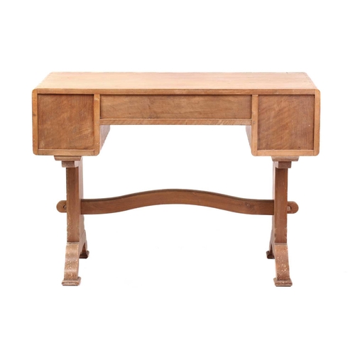 158 - A walnut writing table, probably of the workshops of Arthur Romney Green, C.1925 the five drawers wi... 