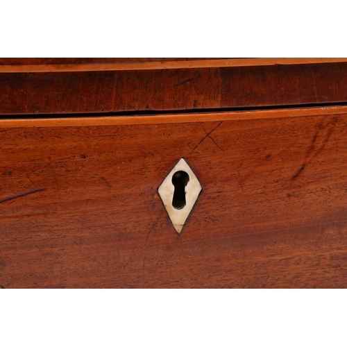 163 - An early 19th-century mahogany bowfront chest of drawers, with boxwood stringing, the four graduated... 