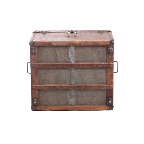 164 - An early 20th century Louis Vuitton trunk, the lid with a brass plaque inscribed 'Princess Victoria ... 