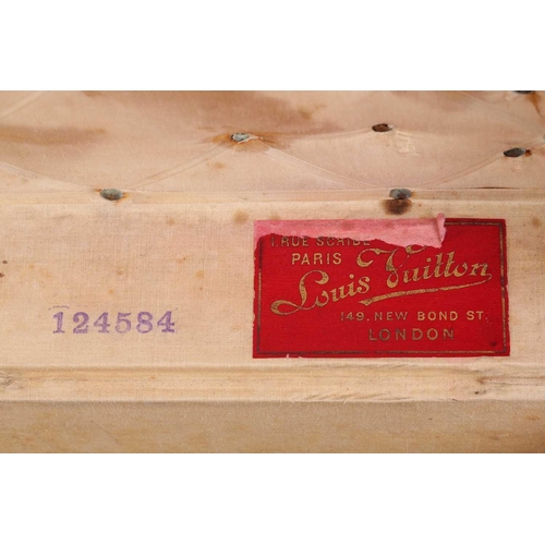 164 - An early 20th century Louis Vuitton trunk, the lid with a brass plaque inscribed 'Princess Victoria ... 