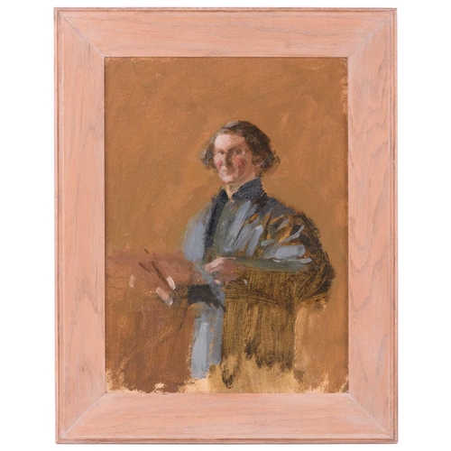 17 - † John Sergeant (1937 - 2010), Self-portrait, unsigned, oil on canvas laid on board, 39cm x 28cm, fr... 