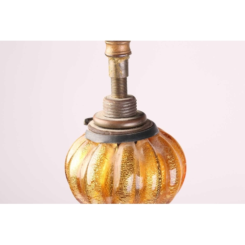 173 - A mid-century vintage, Murano, Italian glass standard lamp, 1940s/50s possibly by Barovier & Toso, t... 