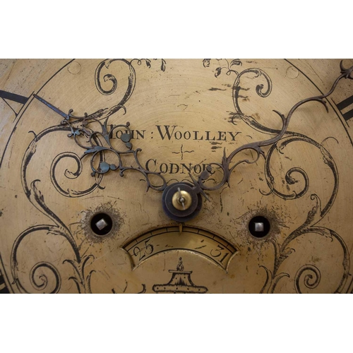 182 - John Woolley Codnor (Derbyshire) a late 18th century 8-day longcase clock, with oak case, fitted wit... 