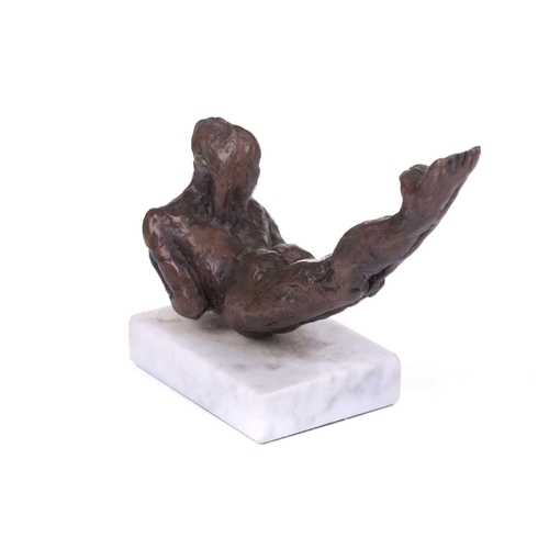 187 - † Janis Ridley (British, 20/21st century); an untitled patinated bronze figure of a nude female danc... 