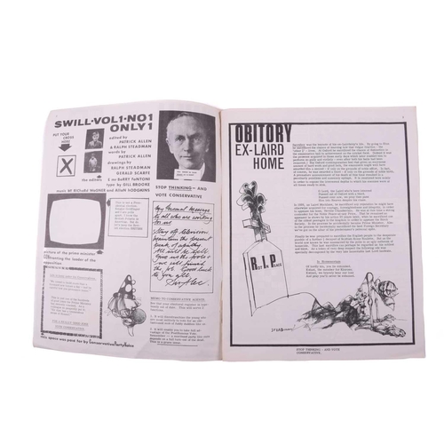 218 - Private Eye: The first edition Friday 25th October 1961 (vol. 1 no.1) printed on three sheets of ora... 