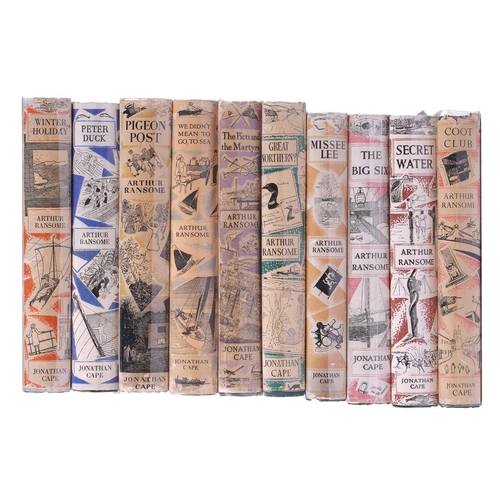 222 - Arthur Ransome, ten first edition novels published by Jonathan Cape from the Swallows and Amazons se... 