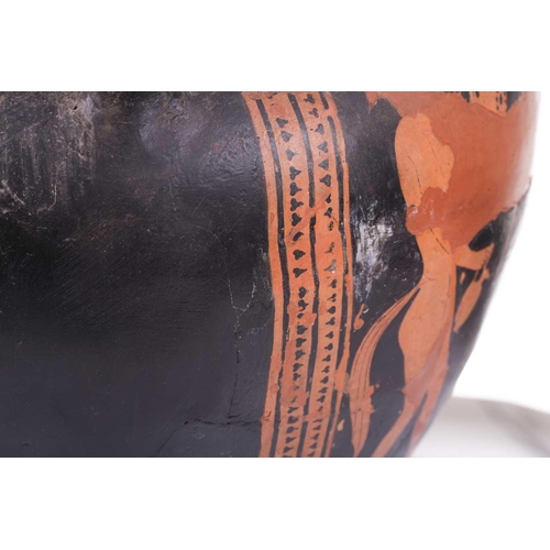 237 - A large and impressive fragmented Greek black attic pottery krater vase, 5th century BC and later, d... 