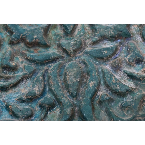 238 - A group of eight various Islamic tiles, 13th century and later, including a large turquoise glazed f... 