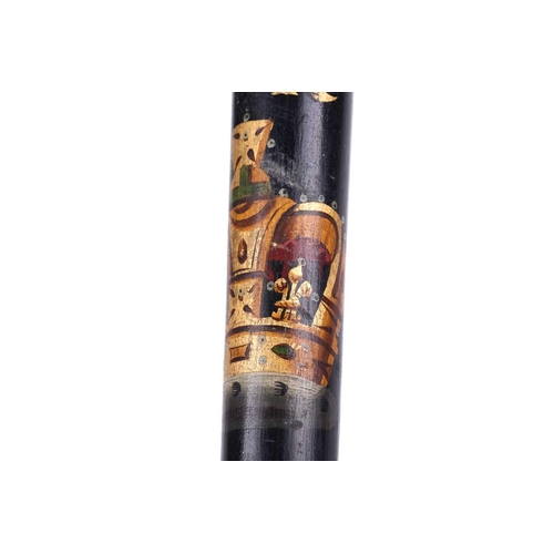 263 - A William IV 'Parker of Holborn' truncheon, the black body with 'W R IV' above a polychrome crown an... 