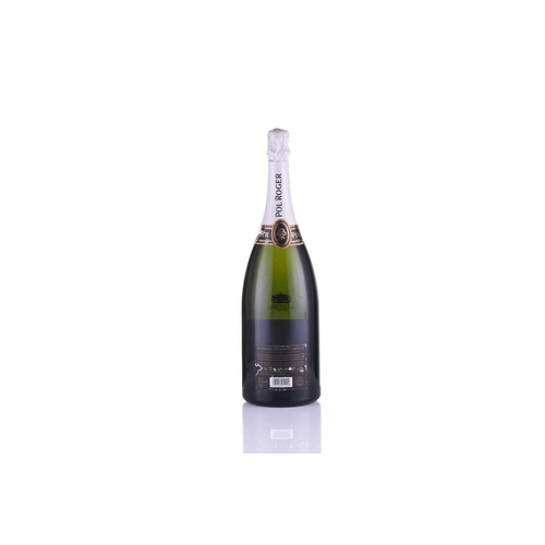 282 - A Magnum of Ruinart Brut Rose Champagne, 1.5lt, 12.5%, together with a Magnum of Pol Roger Brut Rese... 