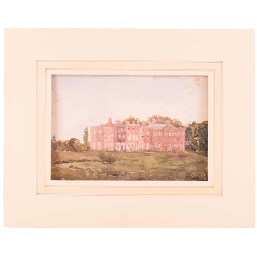 62 - Attributed to Thomas Lound (1801-1861), 'Quidenham, Norfolk, Earl of Albermarle', 1852, watercolour,... 