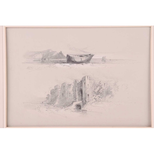 64 - William Howes Hunt of Yarmouth (1806-1879), Norfolk coastal view, watercolour, signed and dated 1877... 