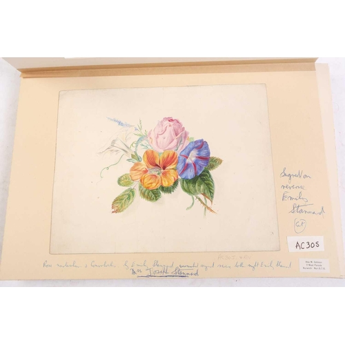 65 - Emily Stannard (1803-1885), [known as 'Mrs Joseph Stannard'], ten still studies of flowers, watercol... 