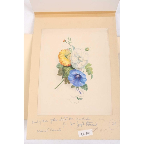 65 - Emily Stannard (1803-1885), [known as 'Mrs Joseph Stannard'], ten still studies of flowers, watercol... 