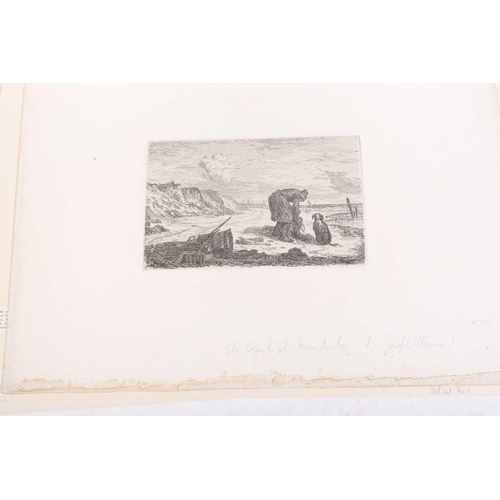 66 - Joseph Stannard (1797-1830), a folio case containing a good quantity of etchings, many duplicated an... 