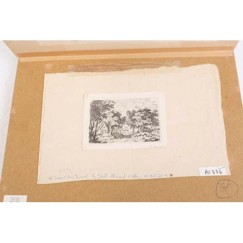 66 - Joseph Stannard (1797-1830), a folio case containing a good quantity of etchings, many duplicated an... 