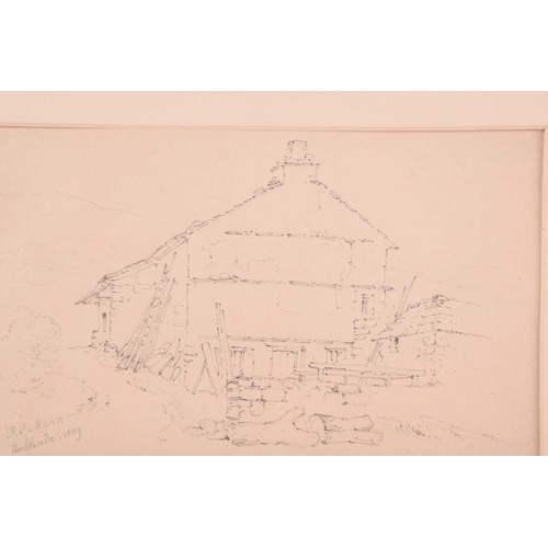 68 - Paul Sandby Munn (1773-1845), 'Old Cottage, Ambleside', pencil sketch on paper, signed and dated 180... 