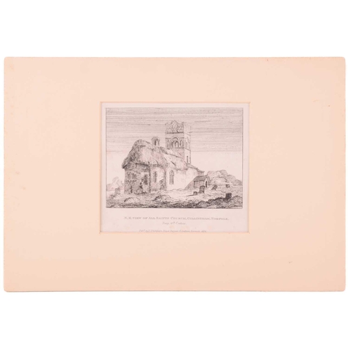 69 - John Crome (1768-1821), 'Gillingham Church', etching, titled and monogram to lower left, 11.5 cm x 1... 