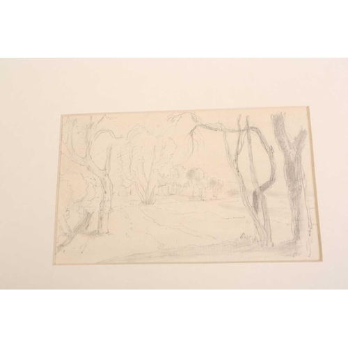 71 - John Joseph Cotman (1814-1878), a collection of nine sketches, largely pencil landscapes on paper an... 