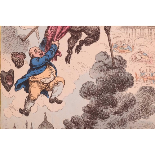 77 - After James Gillray (1786-1818), 'Le Diable-Boiteux , ['The Devil upon Two Sticks'], conveying 'John... 