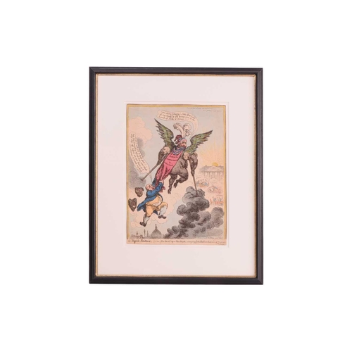 77 - After James Gillray (1786-1818), 'Le Diable-Boiteux , ['The Devil upon Two Sticks'], conveying 'John... 