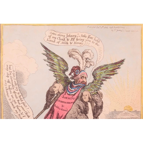 77 - After James Gillray (1786-1818), 'Le Diable-Boiteux , ['The Devil upon Two Sticks'], conveying 'John... 