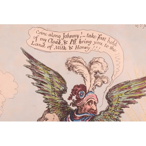 77 - After James Gillray (1786-1818), 'Le Diable-Boiteux , ['The Devil upon Two Sticks'], conveying 'John... 