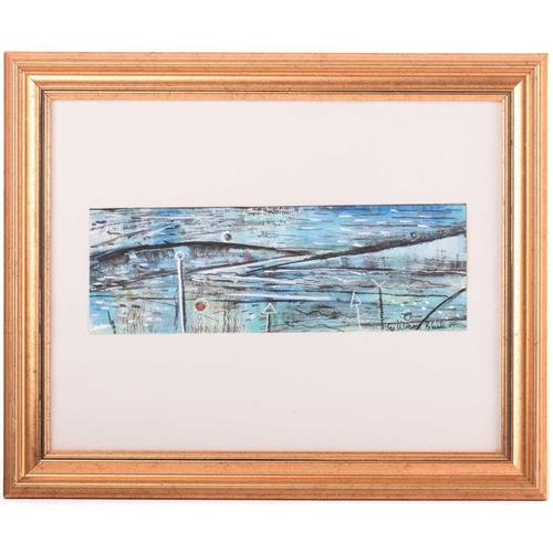 8 - † William Black (20th century, St Ives), Abstract compositions in blue - a pair, signed and dated '6... 