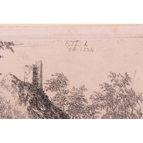 82 - Edward Thomas Daniell (1804-1842), five etchings of Norfolk interest, comprising: 'Pollard Trees, He... 