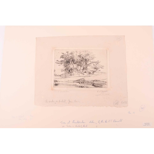 82 - Edward Thomas Daniell (1804-1842), five etchings of Norfolk interest, comprising: 'Pollard Trees, He... 