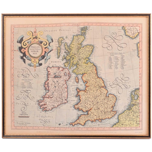 84 - Robert Morden (c.1650-1703) a hand-tinted engraved map of 'Darbyshire', 36 cm x 42 cm, together with... 