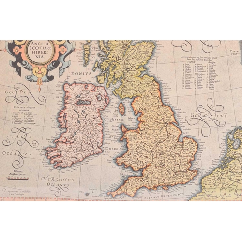 84 - Robert Morden (c.1650-1703) a hand-tinted engraved map of 'Darbyshire', 36 cm x 42 cm, together with... 