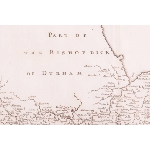 84 - Robert Morden (c.1650-1703) a hand-tinted engraved map of 'Darbyshire', 36 cm x 42 cm, together with... 