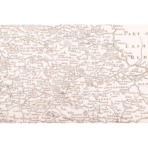 84 - Robert Morden (c.1650-1703) a hand-tinted engraved map of 'Darbyshire', 36 cm x 42 cm, together with... 