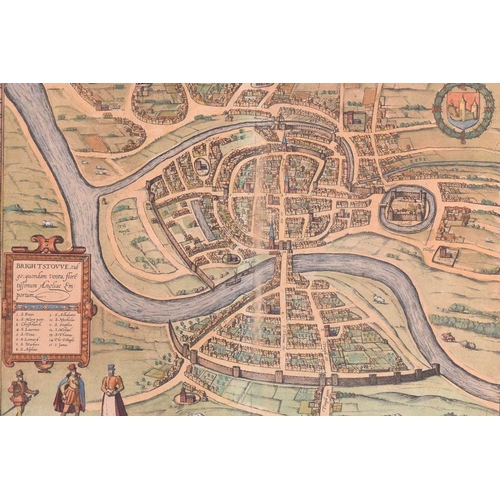 85 - John Ogilby (1600-1676), two coloured strip road maps, 'Bristol to Worcester' and 'Bristol to Exeter... 