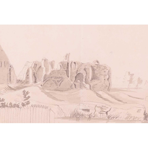 88 - Francis Grose (c.1731-1791), 'Thetford Priory, Norfolk', pencil on paper, signed and title to bottom... 