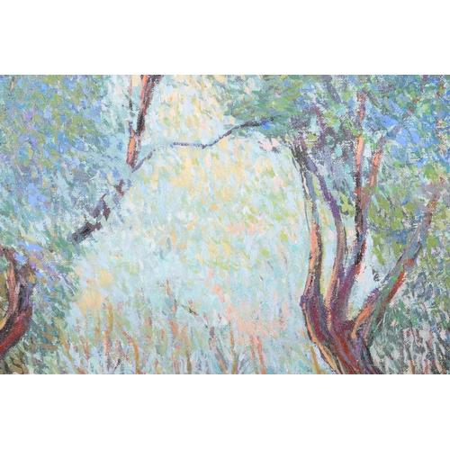 9 - † John Myatt (b.1945), Olive Grove with Donkey, in the style of Claude Monet, signed and numbered 6/... 