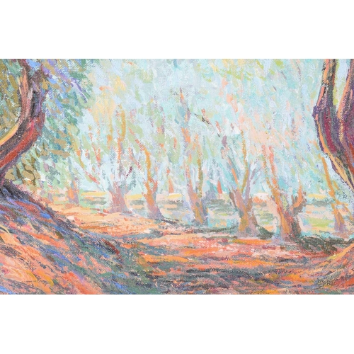 9 - † John Myatt (b.1945), Olive Grove with Donkey, in the style of Claude Monet, signed and numbered 6/... 