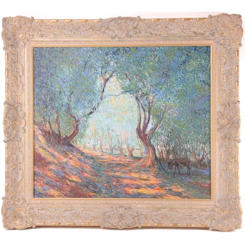 9 - † John Myatt (b.1945), Olive Grove with Donkey, in the style of Claude Monet, signed and numbered 6/... 