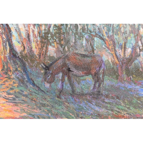 9 - † John Myatt (b.1945), Olive Grove with Donkey, in the style of Claude Monet, signed and numbered 6/... 