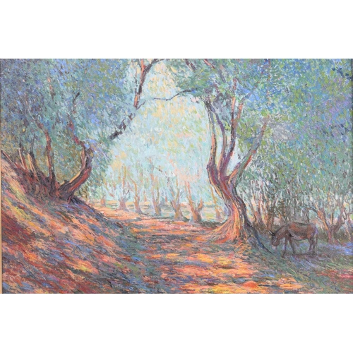 9 - † John Myatt (b.1945), Olive Grove with Donkey, in the style of Claude Monet, signed and numbered 6/... 