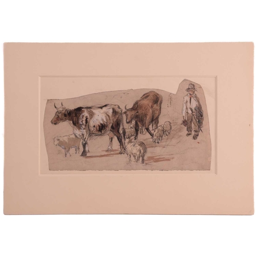 94 - Of Norfolk interest: a collection of watercolours and sketches by various artists, comprising: Josep... 