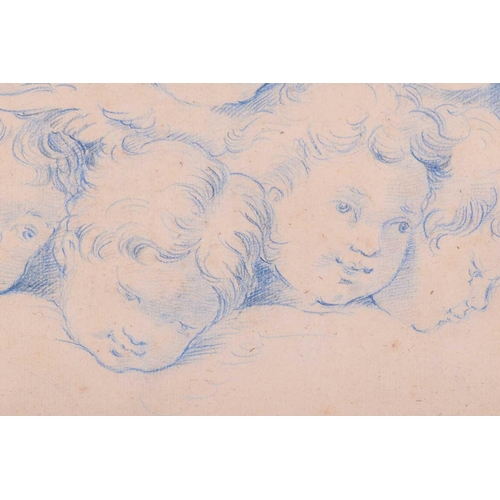 96 - Adolphe Varin (1821 - 1897) Two cherubs holding a shield, signed and dated 1866, pencil drawing, 11 ... 